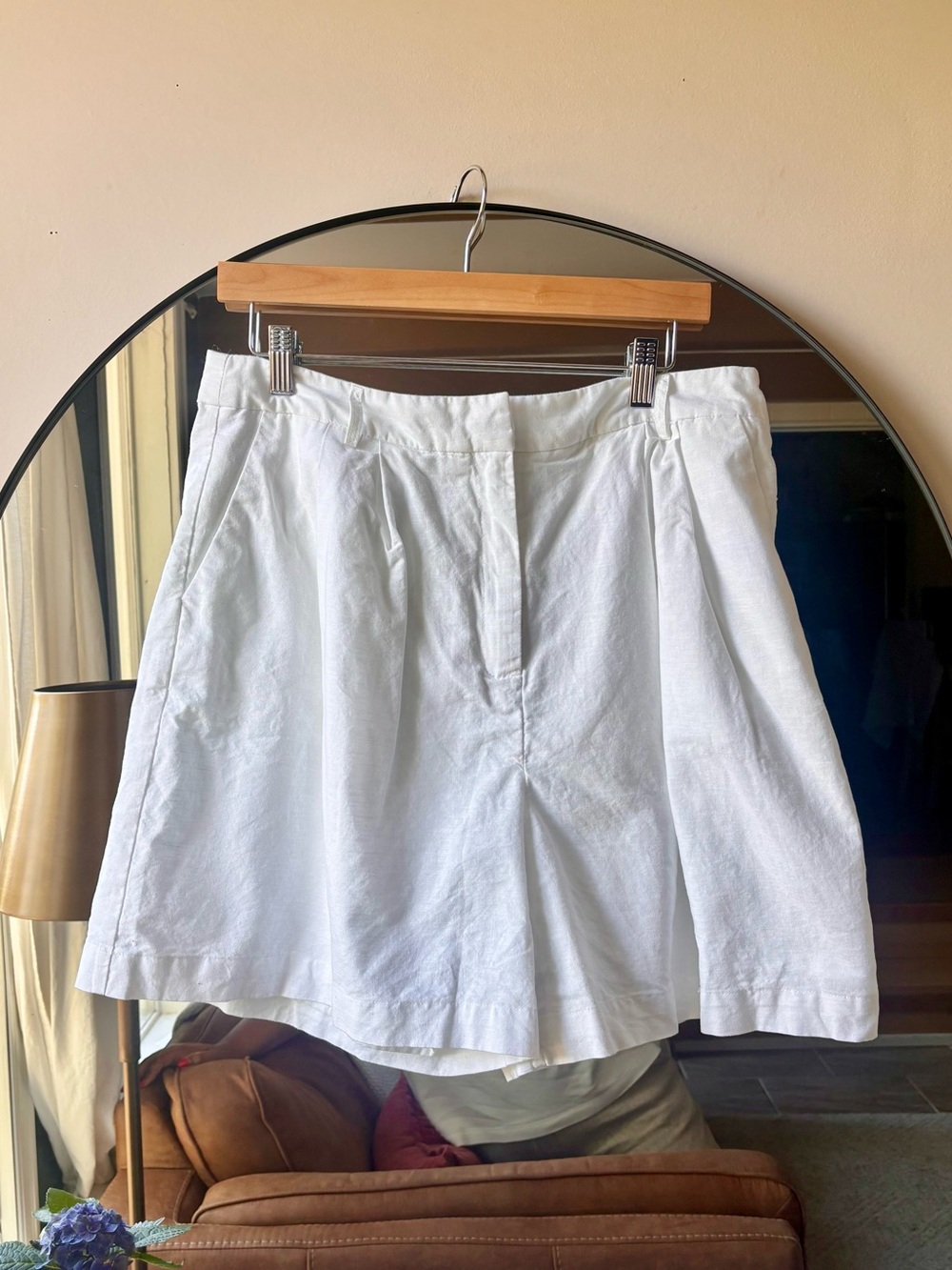 COMMENSE | linen blend trouser shorts | size xl - Picture 2 of 6